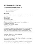 KET Speaking Test Format (Hình thức của  phần KET Speaking)