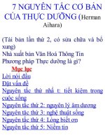 7 NGUYÊN TẮC CƠ BẢN CỦA THỰC DƯỠNG