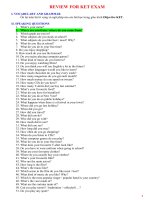 Review for KET exam (Ôn thi KET)