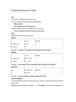 Present Continuous for Future (Hiện tại tiếp diễn)