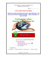 Sáng kiến kinh nghiệm  PHƯƠNG PHÁP TÍCH HỢP GIÁO DỤC MÔI TRƯỜNG VÀO  GIẢNG DẠY PHẦN SINH THÁI HỌC  MÔN SINH HỌC 12 BAN CƠ BẢN