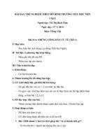 BÀI DẠY THỂ NGHIỆM THEO MÔ HÌNH TRƯỜNG TIỂU HỌC MỚI VNEN