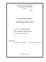 Sáng kiến kinh nghiệm  GIÁO DỤC HỌC SINH CÁ BIỆT