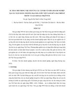 SỰ THAY ĐỔI TRONG VIỆC ĐÁP ỨNG CÁC CẤP ĐỘ VĂN HÓA DOANH NGHIỆP TẠI CÁC NGÂN HÀNG THƯƠNG MẠI NHÀ NƯỚC VIỆT NAM GIỮA HAI THỜI KỲ TRƯỚC VÀ SAU KHI GIA NHẬP WTO