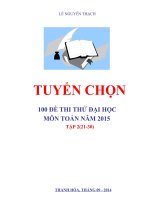 TUYỂN CHỌN ĐỀ THI THỬ ĐẠI HỌC MÔN TOÁN