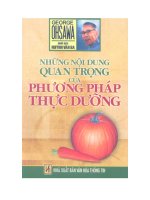 EBOOK NHỮNG NỘI DUNG QUAN TRỌNG CỦA PHƯƠNG PHÁP THỰC DƯỠNG