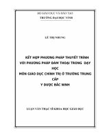Kết hợp phương pháp thuyết trình với phương pháp đàm thoại trong dạy học môn giáo dục chính trị ở trường trung cấp y dược bắc ninh