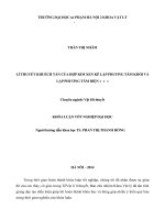 Lí thuyết khuếch tán của hợp kim xen kẽ lập phương tâm khối và lập phương tâm diện