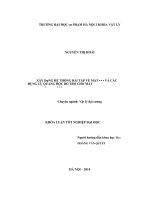 Xây dựng hệ thống bài tập về mắt và các dụng cụ quang học bổ trợ cho mắt