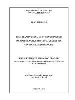 Hình thành và củng cố kỹ năng sống cho học sinh trung học phổ thông qua dạy học văn học việt nam trung đại