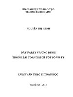 Dãy farey và ứng dụng trong bài toán xấp xỉ tốt số vô tỷ