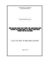 Một số giải pháp phát triển đội ngũ giảng viên trường cao đẳng nghề kỹ thuật công nghệ thành phố hồ chí minh