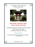 Vận dụng nguyên tắc dạy học theo chủ đề tích hợp trong dạy kỹ năng dạy nghe hiểu bài 8  the story of my village