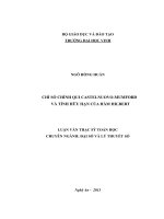 Chỉ số chính qui Castelnuovo - Mumford và tính hữu hạn của hàm Hilbert