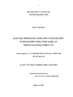 Giáo dục bình đẳng giới cho vị thành niên ở thành phố vinh, tỉnh nghệ an trong giai đoạn hiện nay