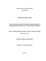 Effects of scaffolding strategies on english reading comprehension skill for non   english major students