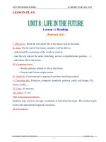 dạy học chủ đề tích hợp bài unit 8 life in the future
