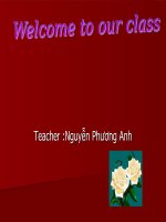 Bài giảng tiếng anh 6  Unit 1 Greetings