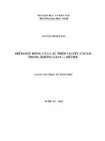 Điểm bất động của các phép co yếu cyclic trong không gian g mêtric