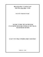 Dạy học văn học việt nam trung đại ở các trường trung học cơ sở quận phú nhuận, thành phố hồ chí minh