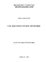 Các bài toán về dãy số số học