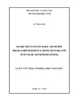 Dạy học thơ văn nguyễn ái quốc   hồ chí minh theo quan điểm tích hợp ở các trường trung học cơ sở huyện nhà bè (thành phố hồ chí minh)