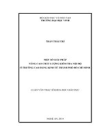 Một số giải pháp nâng cao chất lượng kiểm tra nội bộ ở trường cao đẳng kinh tế thành phố hồ chí minh