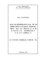 Ứng dụng mô hình SWAT và hệ thống thông tin địa lý (GIS) để đánh giá ảnh hưởng của sự thay đổi sử dụng đất đến lưu lượng dòng chảy tại lưu vực sông cầu