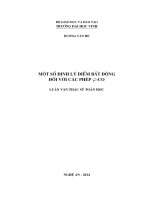 Một số định lý điểm bất động đối với các phép  co cyclic