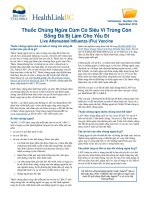 Thuốc Chủng Ngừa Cúm Có Siêu Vi Trùng Còn Sống Đã Bị Làm Cho Yếu Đi - Live Attenuated Influenza (Flu) Vaccine