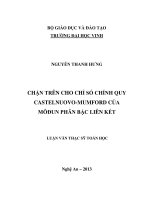 Chặn trên cho chỉ số chính quy castelnuovo-mumford của môđun phân bậc liên kết