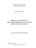 Khảo sát tính liên tục trên tôpô zariski của các hàm số trong toán phổ thông