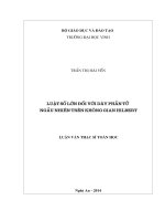 Luật số lớn đối với dãy phần tử ngẫu nhiên trên không gian hilbert