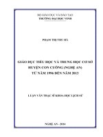 Giáo dục tiểu học và trung học cơ sở huyện con cuông (nghệ an) từ năm 1996 đến năm 2013