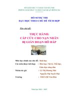 hồ sơ dự thi dạy học theo chủ đề tích hợp liên môn thực hành cấp cứu cho nạn nhận bị gián đoạn hô hấp