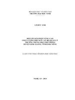 Một số giải pháp nâng cao chất lượng đội ngũ cán bộ quản lý trường trung học phổ thông huyện Đăk Glong, tỉnh Đăk Nông