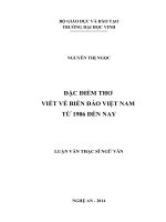 Đặc điểm thơ viết về biển đảo Việt Nam từ 1986 đến nay