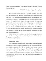 Chính sách mục tiêu lạm phát – kinh nghiệm của một số nước châu á và bài học cho việt nam