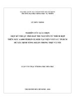 Nghiên cứu lựa chọn một kỹ thuật phổ hấp thu nguyên tử thích hợp trên máy aa800 perkin elmer tại viện vsyt cc tp. Hcm để xác định tổng selen trong thịt và tỏi