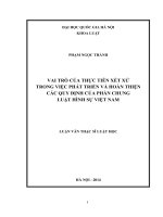Vai trò của thực tiễn xét xử trong việc phát triển và hoàn thiện các quy định của Phần chung luật hình sự Việt Nam