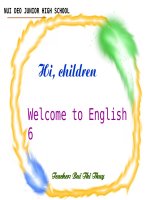 Bài giảng tiếng anh 6  unit1