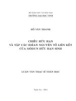 Chiều hữu hạn và tập các Iđêan nguyên tố liên kết của môđun hữu hạn sinh