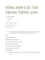 TỔNG hợp các THÌ TRONG TIẾNG ANH