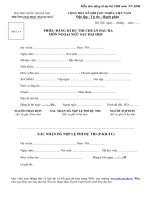 Phiếu đăng kí dự thi chuẩn đầu ra môn ngoại ngữ sau đại học (Trường đại học ngoại ngữ)