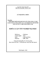 Tình hình nhiễm bệnh hô hấp mãn tính (CRD) trên gà thịt Sasso nuôi tại trại Giống gia cầm Thịnh Đán thành phố Thái Nguyên và biện pháp phòng trị