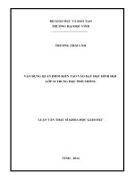 Vân dụng quan điểm kiến tạo vào dạy học hình học lớp 10 trung học phổ thông
