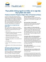 Thực phẩm những người có nhiều rủi ro ngộ độc thực phẩm nên tránh