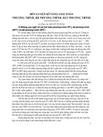 Rèn luyện kỹ năng giải phương trình,hệ phương trình