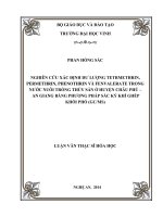 Nghiên cứu xác định dư lượng tetrmethrin, permethrin, phenothrin và fenvalerate trong nước nuôi trồng thủy sản ở huyện châu phú   an giang bằng phương pháp sắc ký khí ghép khối phổ (GC MS)