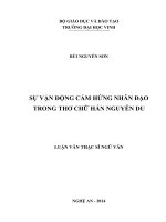Sự vận động cảm hứng nhân đạo trong thơ chứ hán nguyễn du